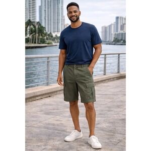 TOMMY BAHAMA Cargo Shorts Mens Large Drawstring Elastic Waist Utility Pockets